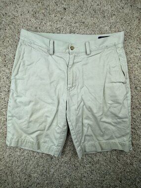 Polo Ralph Lauren Shorts Men Size 31 Khaki Flat Front Chino Classic 9” Inseam